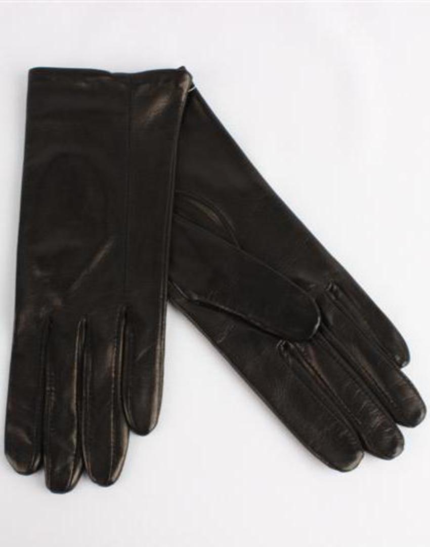 Italian Leather ladies glove with silk lining black Code-S/LL2867S image 0